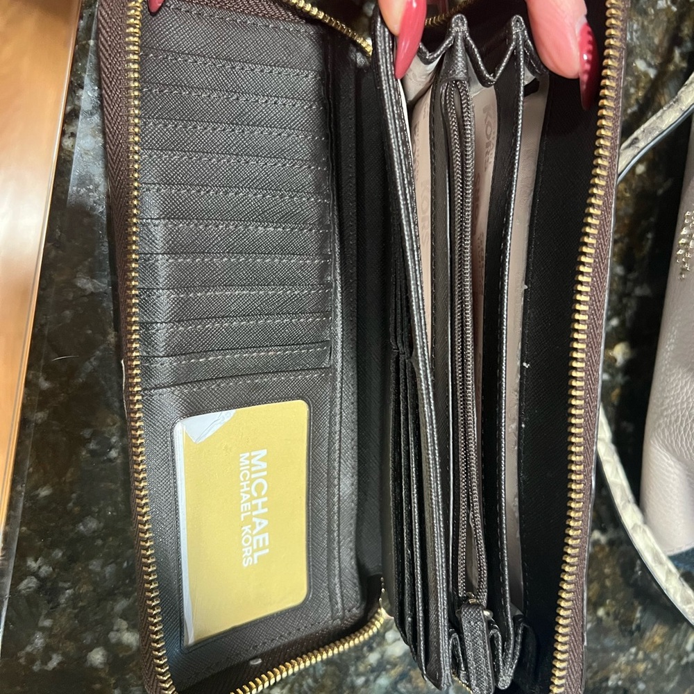 Michael Kors Black Zip-Around Wallet
